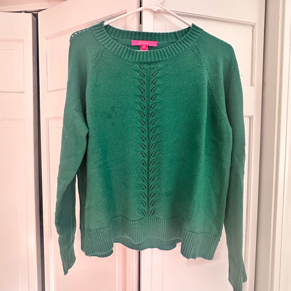 Lilly Pulitzer Emerald Green Crew Neck Sweater